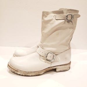 Frye 3470326-wht womens size 8 boots